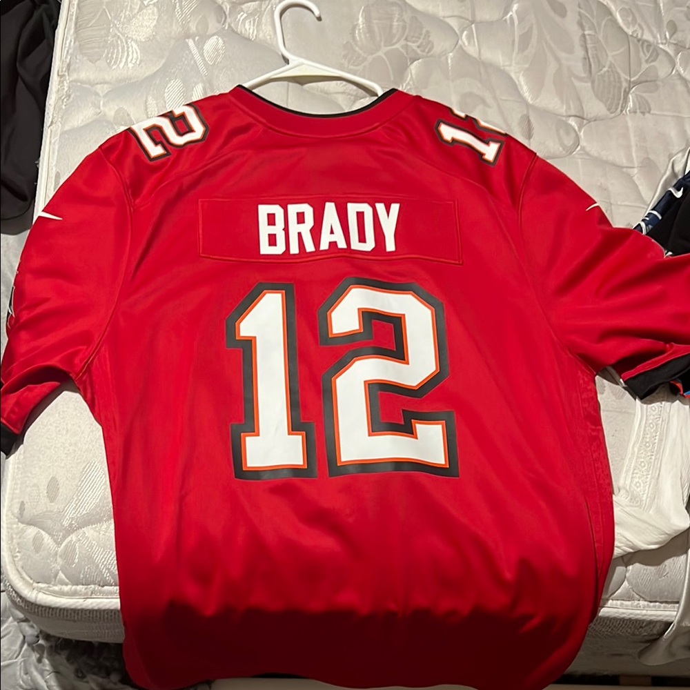 Red Brady Football Jersey